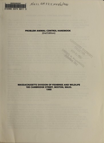 Problem animal control handbook