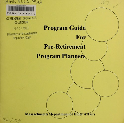 Program guide for pre-retirement program planners