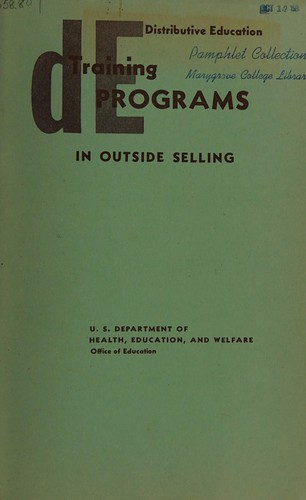 Distributive education training programs in outside selling