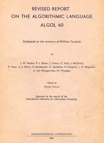 Revised report on the algorithmic language ALGOL 60