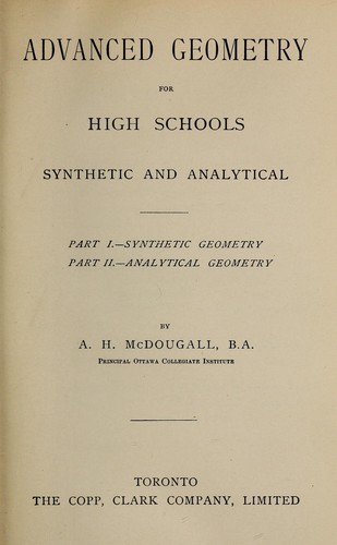Advanced geometry for high schools