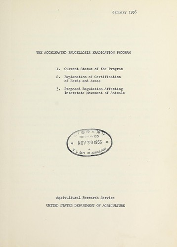 The accelerated brucellosis eradication program