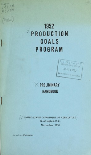 1952 production goals program