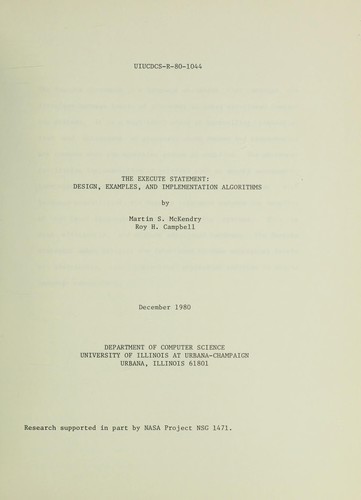 The execute statement