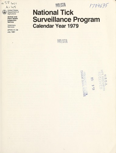 National tick surveillance program