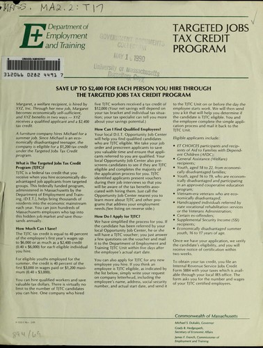 Targeted Jobs Tax Credit Program
