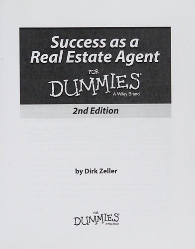 Success as a real estate agent for dummies