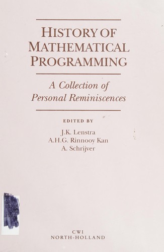History of Mathematical Programming