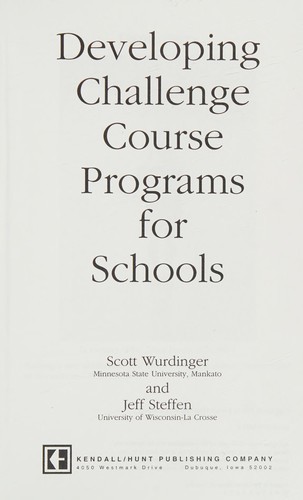 Developing challenge course programs for schools