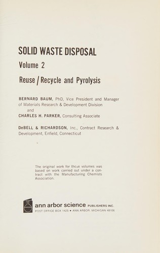 Solid Waste Disposal Volume Reuse Recycle