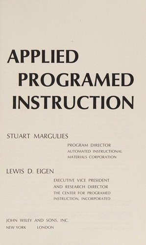 Applied programed instruction