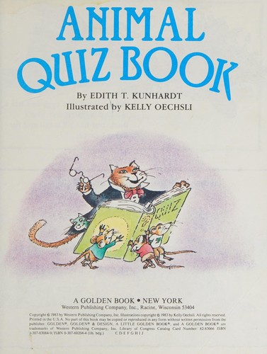 Animal Quiz Book