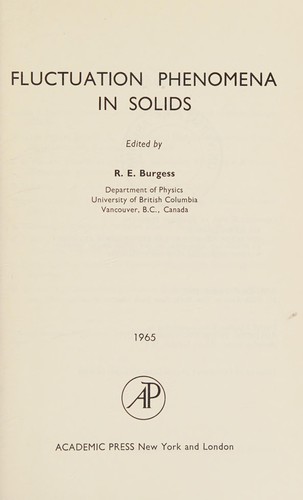 Fluctuation phenomena in solids