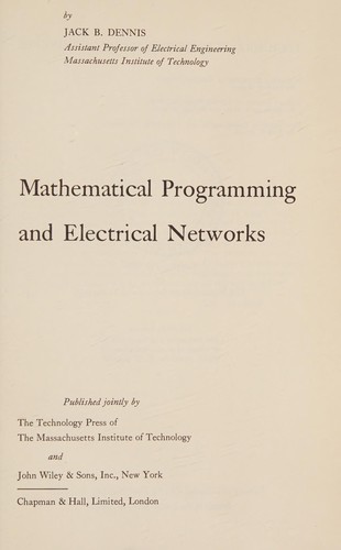Mathematical programming and electrical networks