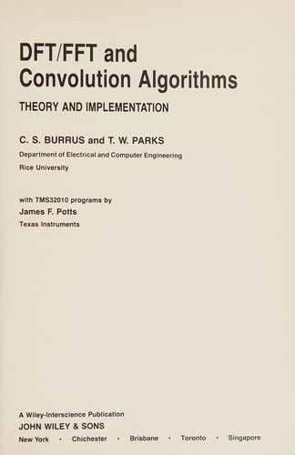 DFT/FFT and convolution algorithms