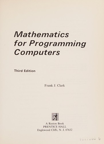Mathematics for programming computers