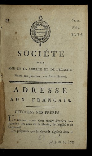 ... Adresse aux Franc ʹais