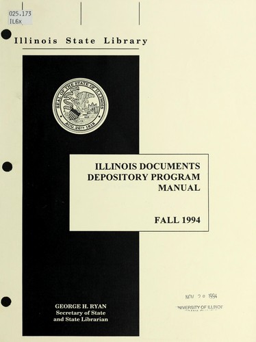 Illinois Documents Depository Program Manual