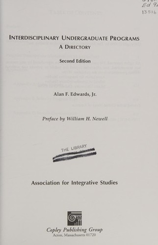 Interdisciplinary undergraduate programs
