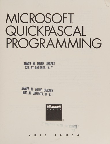 Microsoft QuickPascal programming
