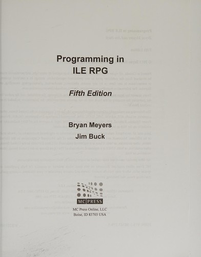 Programming in ILE RPG