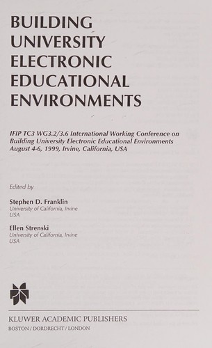 Building university electronic educational environments