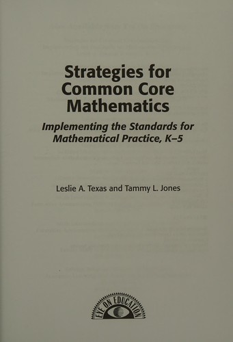 Strategies for Common Core Mathematics
