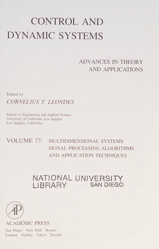 Multidimensional systems, signal processing algorithms and application techniques