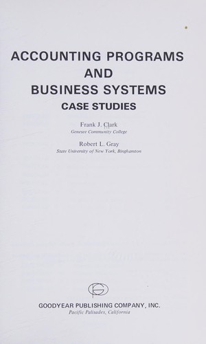 Accounting programs and business systems