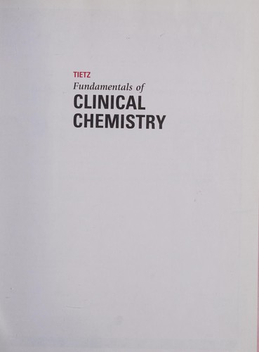 Tietz fundamentals of clinical chemistry