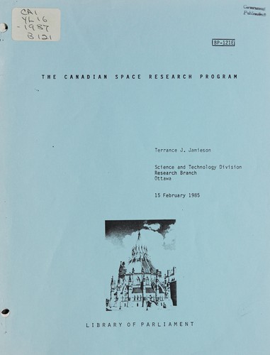 The Canadian space research program