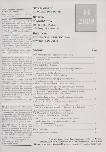 Animal Genetic Resources Information (Animal Genetic Resources - an International Journal)