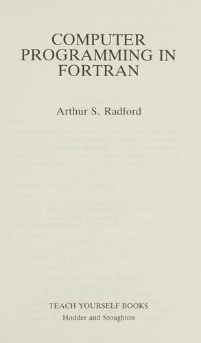 Computer Programming in Fortran