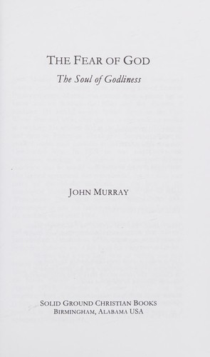 The Fear of God (Booklet)