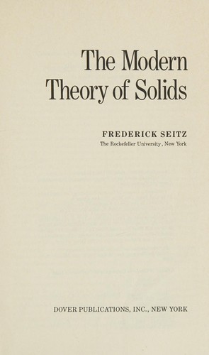 The modern theory of solids