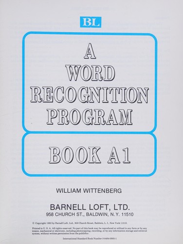 A word recognition program