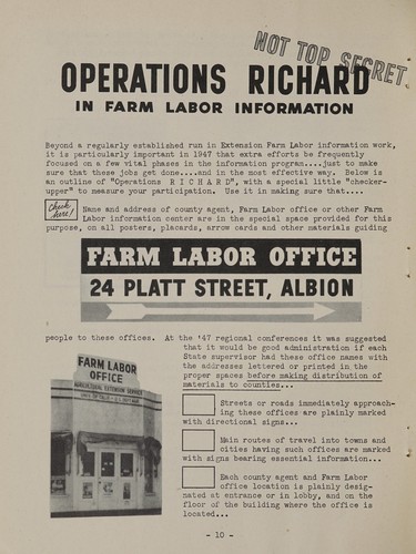 1947 farm labor information program