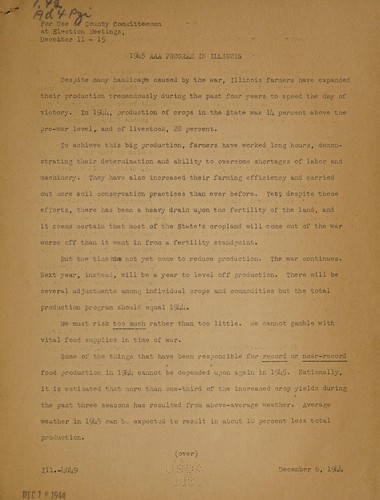 1945 AAA program in Illinois