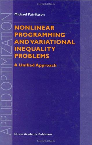 Nonlinear programming and variational inequality problems