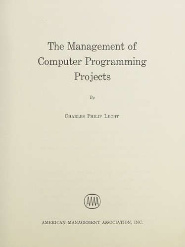The management of computer programming projects