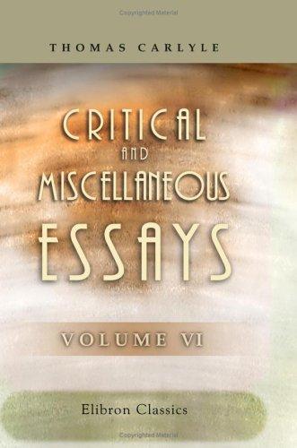 Critical and Miscellaneous Essays