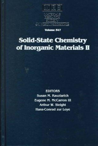 Solid-State Chemistry of Inorganic Materials II Vol. 547