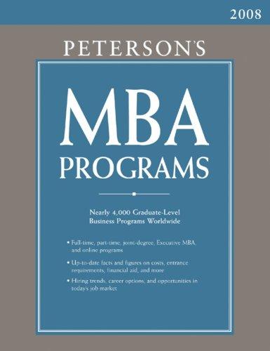 Peterson's MBA Programs 2008