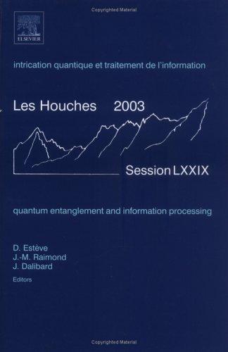 Quantum entanglement and information processing =