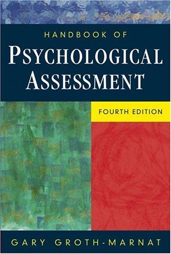 Handbook of psychological assessment