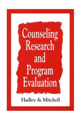 Counseling research and program evaluation