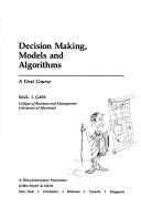 Decision making, models and algorithms
