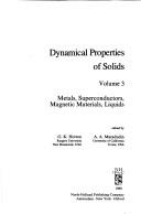 Dynamical Properties of Solids