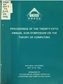Proceedings of the 25th Annual Acm Symposium on the Theory of Computing