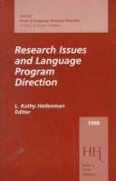Research Issues and Language Program Direction, 1998 AAUSC Volume